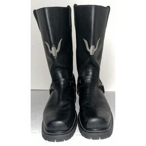 Thorogood 824-6905 Mens 12" Harness Motorcycle Boots Black Sz‎ 8.5 Woman’s 10.5